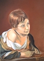 040 Enfant regardant par la fenetre (inspire de Murillo)